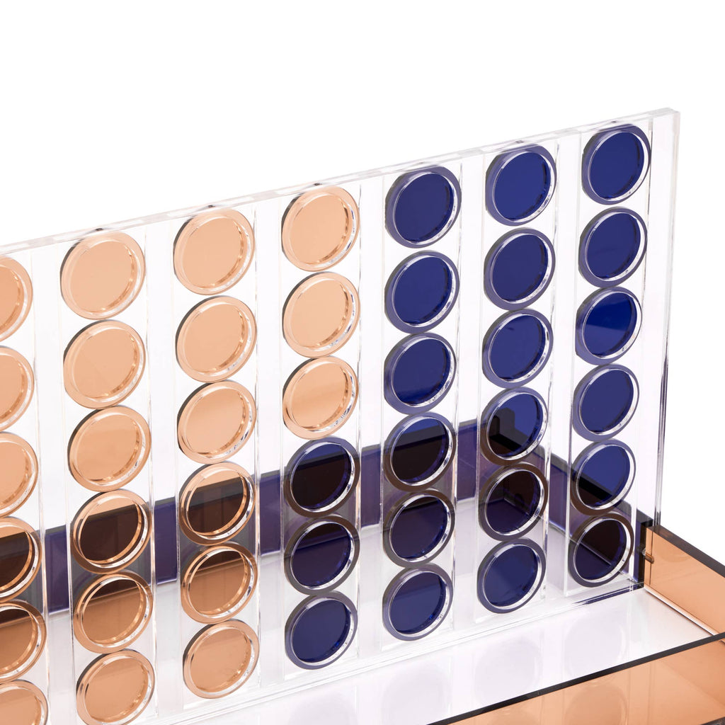 Navy & Beige Acrylic Four-in-a-Row Game