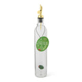Olive Motif Glass Oil Bottle with Gold Lid