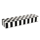Black White Resin Inlay Decorative Storage Box - 7 Sizes: 10x4.5x2.5