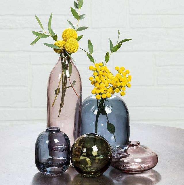 Small Rose Glass Bud Vase