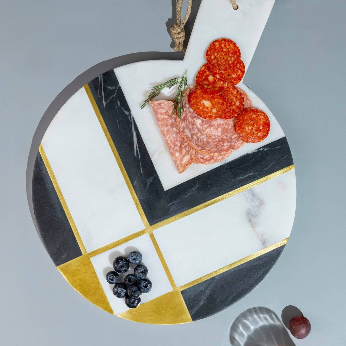 Campania Marble Inlay Paddle Cheese Board