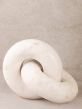Munich Sculpted Marble Knot: Ivory White