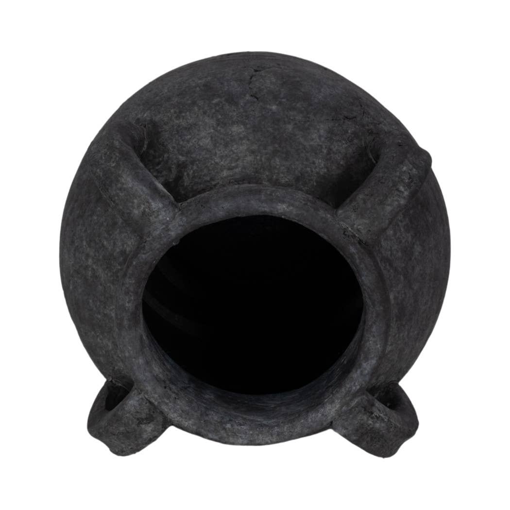 Black Amphora Multi-Handle Vase