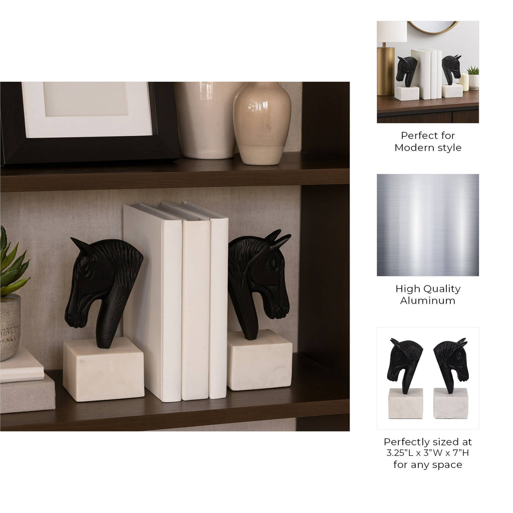 Horse Head Bookends, Set of 2