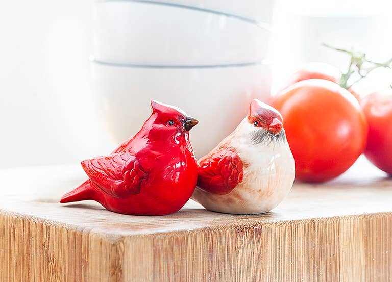 Cardinal Ceramic Salt & Pepper Shakers