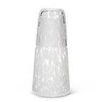 White Glass Bedside Carafe & Glass
