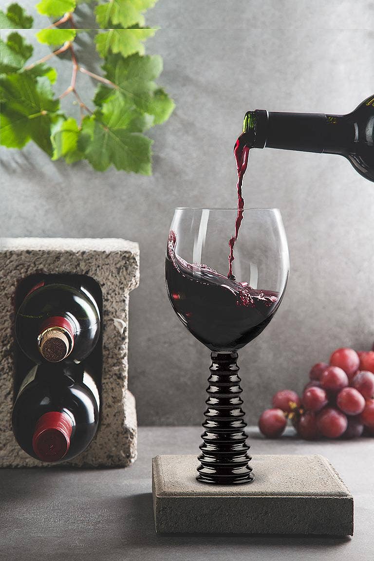 Black Stack Base Wine Goblet