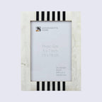 White and Black Resin Inlay Frame, 8x10
