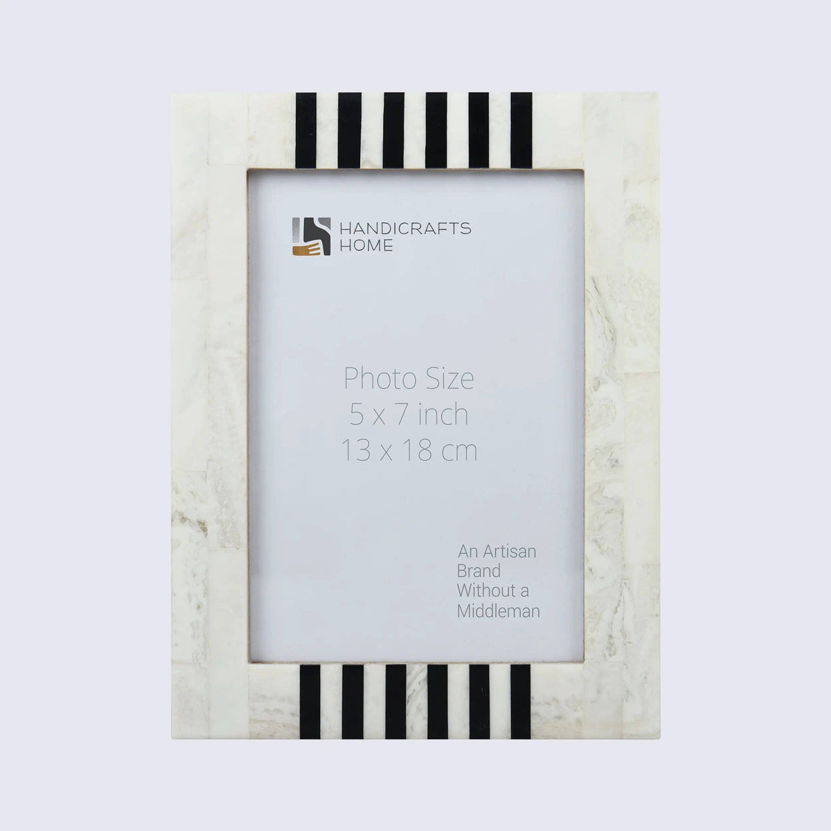 White and Black Resin Inlay Frame, 8x10