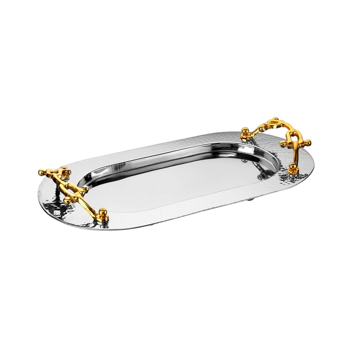Small Silver and Gold Dip Bowls Tray