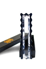 Midnight Marble Scalloped Mezuzah: Midnight/ Marble
