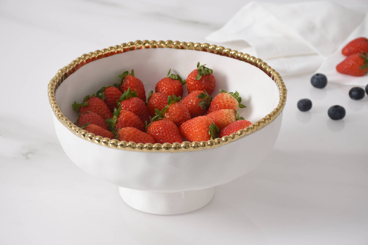 Golden Salerno Medium Footed Bowl