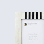 White and Black Resin Inlay Frame, 8x10