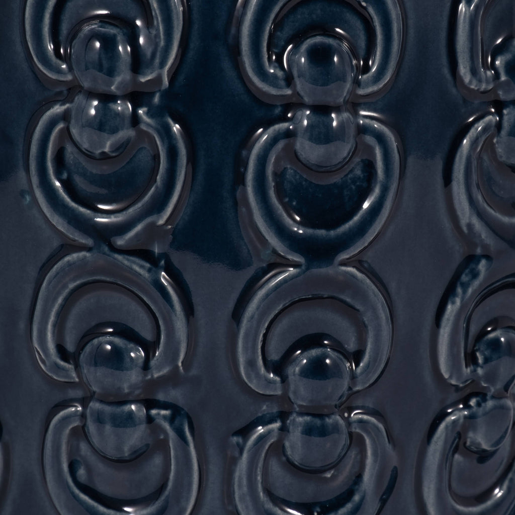 Blue Chain Texture Lidded Jar