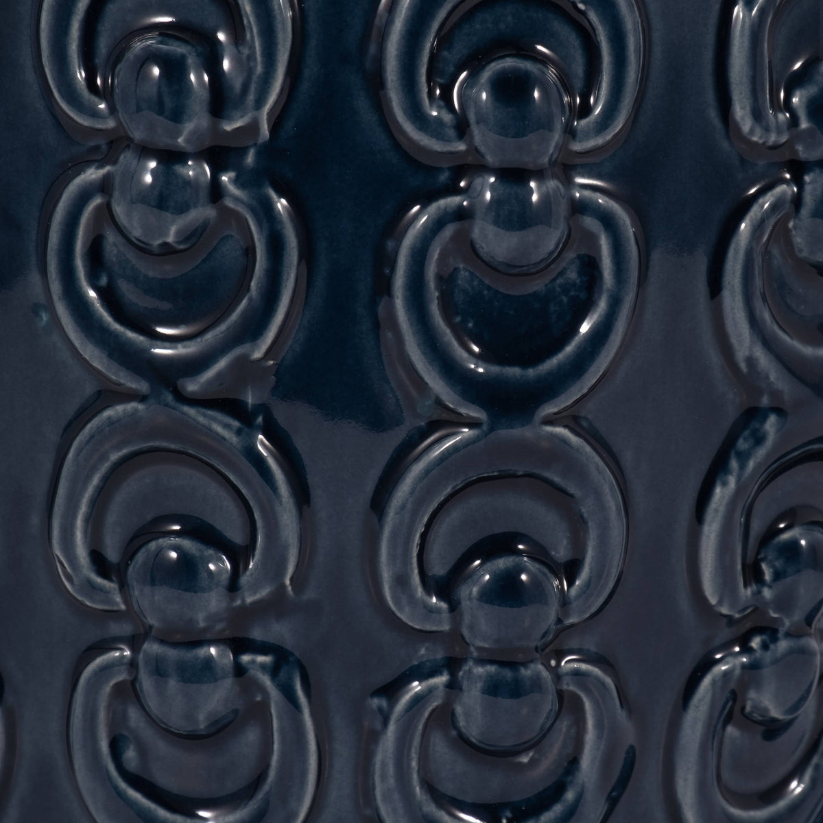 Blue Chain Texture Lidded Jar