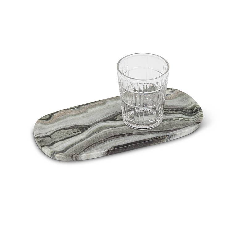 Black Marble Oblong Tray
