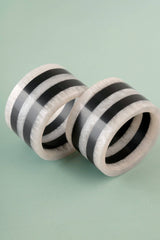 Panama Striped Resin Napkin Rings – Set of 6