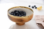Madera Wood and Gold Small Footed Bowl