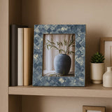 Photo Frame - Blue/Ivory Resin Woven, 5x7 in.