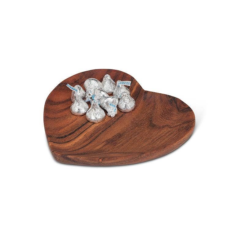 Acacia Wood Heart Dish, Small