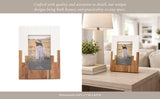 Resin Wood Casual Two-Tone Photo Frame - White, 4x6 in.