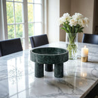 Green Marble Tripod Bowl