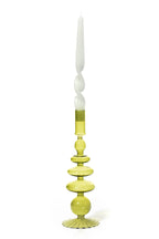 Pear Green Colored Glass Taper Holder