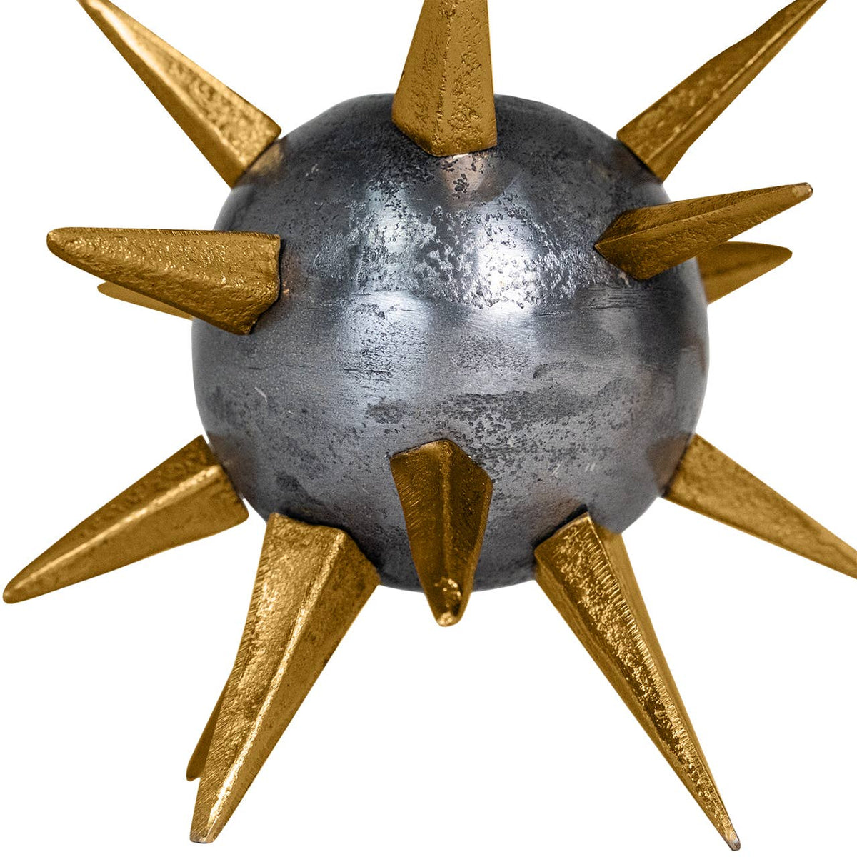 Punk Gray and Gold Taper Candle Holders, Set of 2