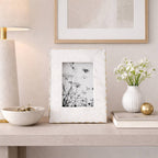 White Marble Jagged Edge Picture Frame, 4x6