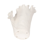 White Ruffled Edge Ceramic Vase, Large