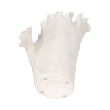 Decorative Vase - White Ceramic Handmade Ruffled Edge, 15 in