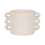 Plant Pot - White Ceramic Round Multi-Loop Arch Handle, 13in