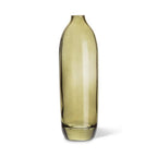 Tall Moss Green Glass Bud Vase