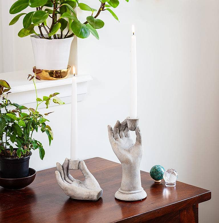 Low Hand Taper Candle Holder