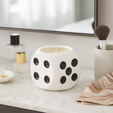 Scented Candle - Tobacco Scented Wax Ceramic Dice, 9 Oz