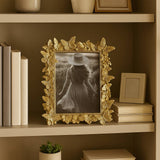 Photo Frame - Gold Polyresin Butterfly in Bloom  5x7 in.