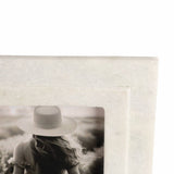 Marble Modern Beveled Edges Photo Frame - White, 4x6 in.