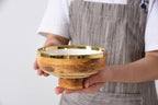 Madera Wood and Gold Small Footed Bowl