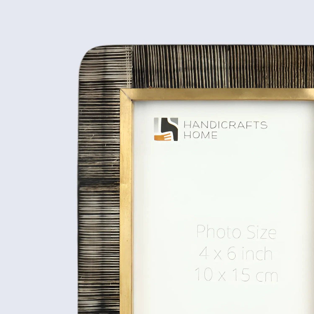 Shagreen and Horn Frame, Brown, 5x7