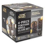 TT 20OZDOT GL BWN - Set of 4