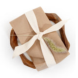 Petite Teak Organic Bowl Candle