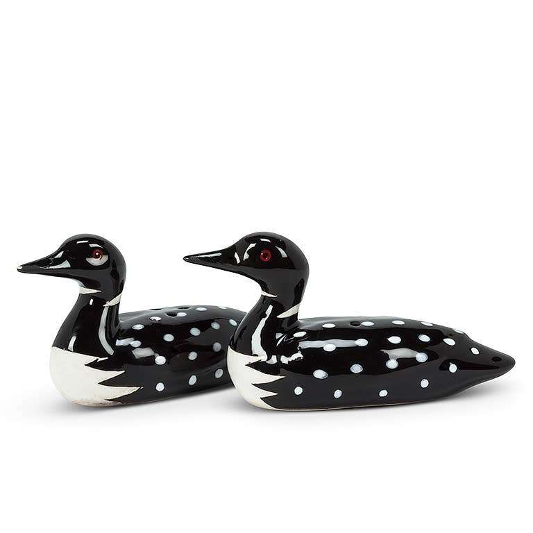 Loon Ceramic Salt & Pepper Shakers