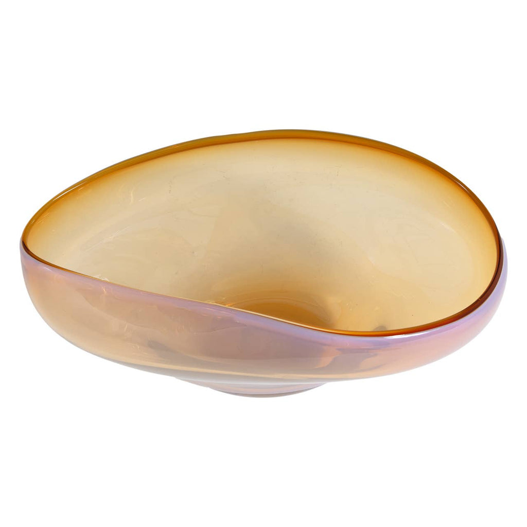 Huxley Amber Art Glass Bowl