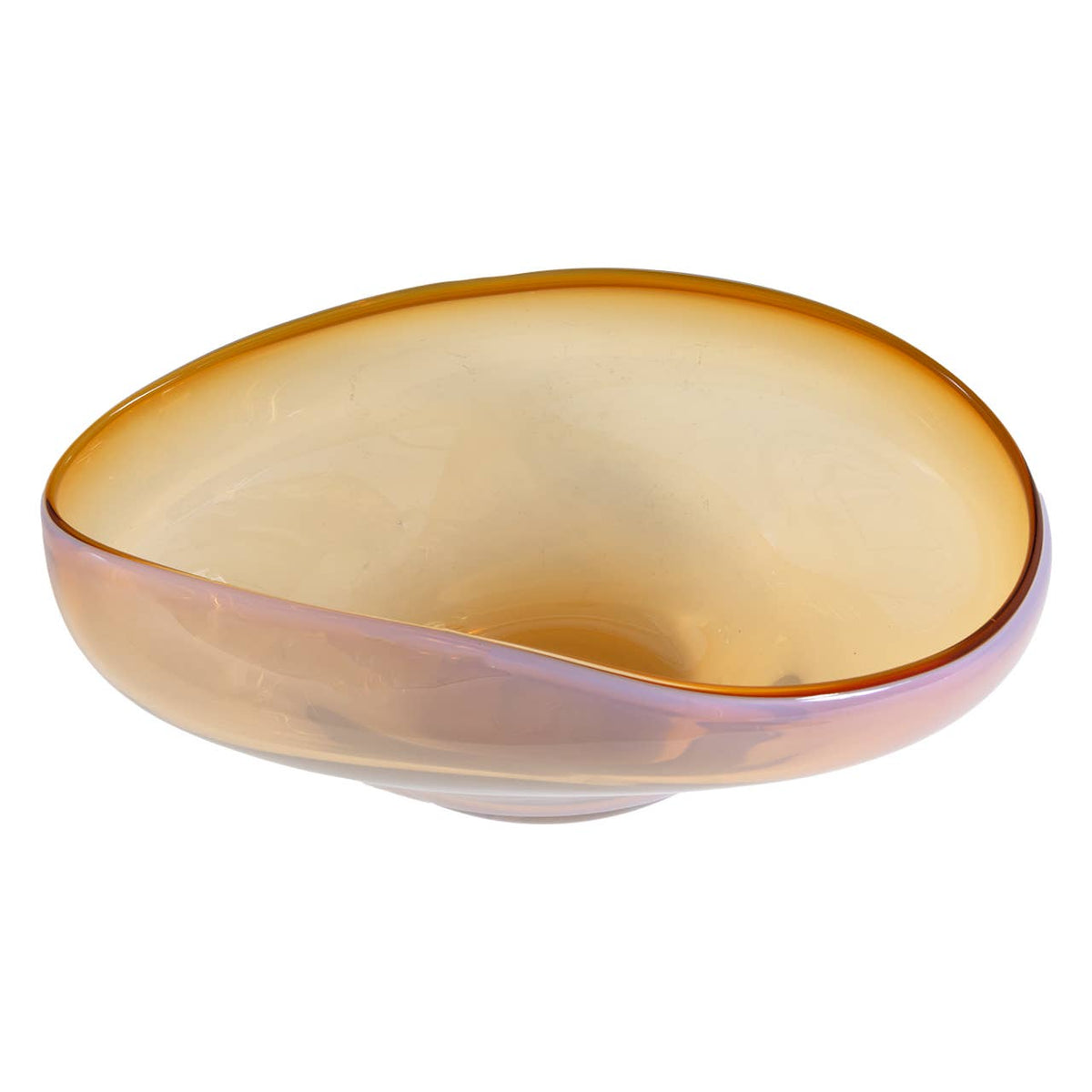 Huxley Amber Art Glass Bowl