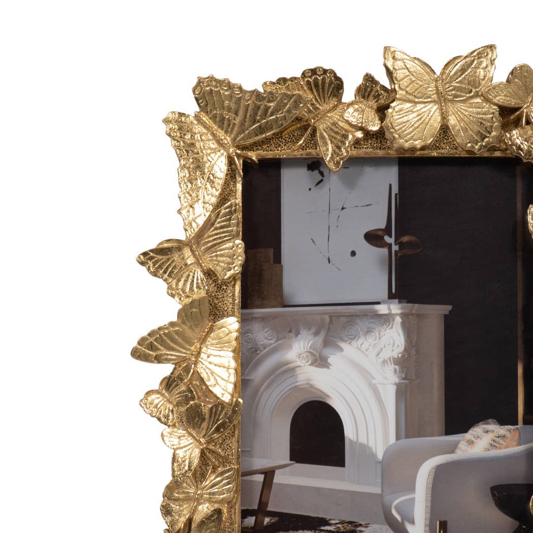 Gold Butterfly Border Picture Frame, 4x6