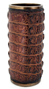 Brown Crocodile Skin Vase