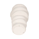 Decorative Vase - White Ceramic Wavy Stacked Ripple, 12 in.