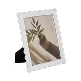 Photo Frame - White Resin Rectangle Scalloped Edge, 8x10 in.