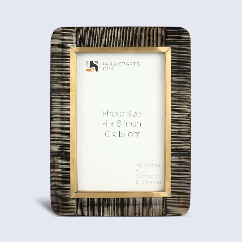 Shagreen and Horn Frame, Brown, 5x7