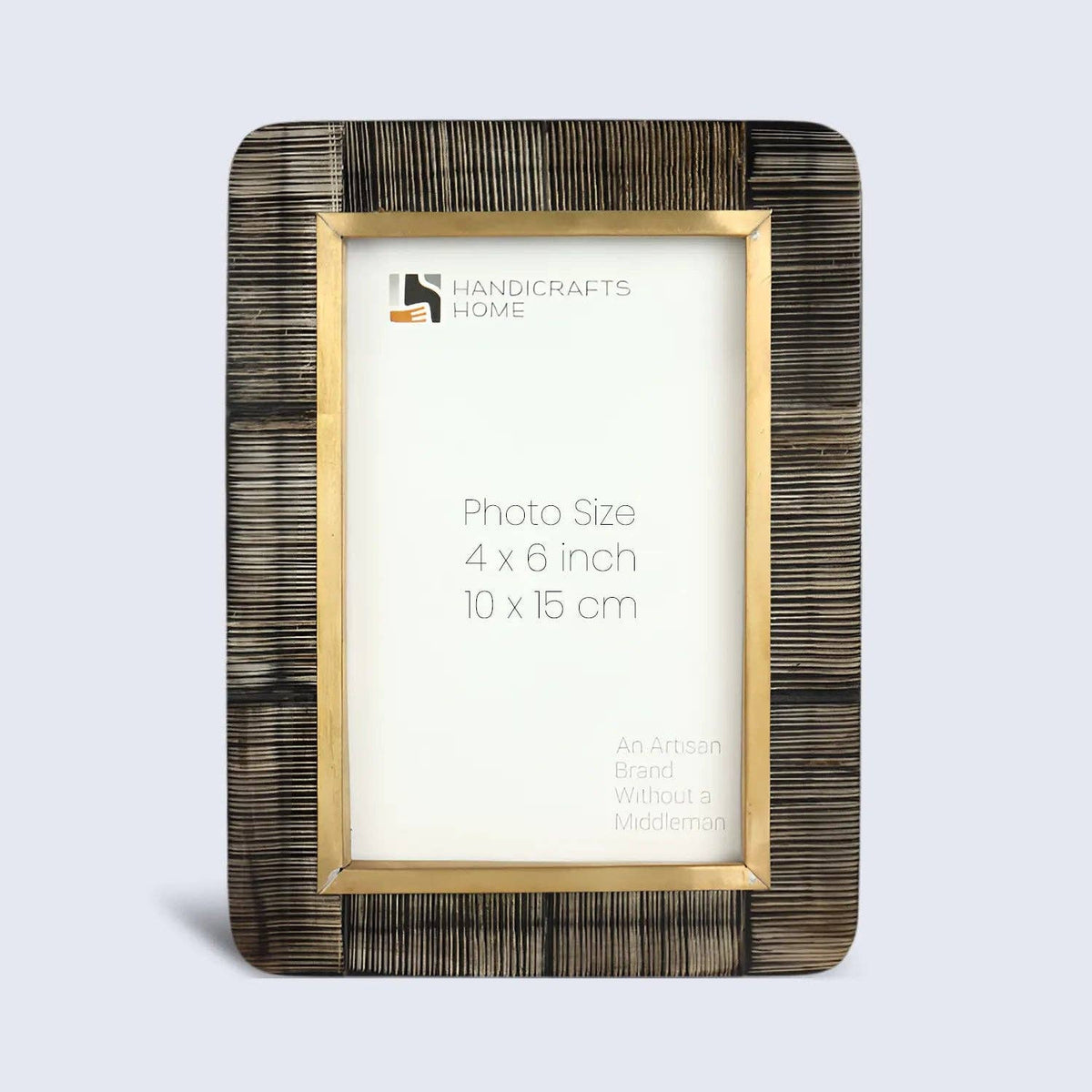 Shagreen and Horn Frame, Brown, 5x7